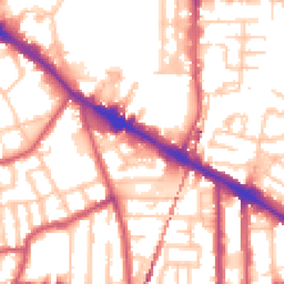 Daytime road noise heatmap for SE15 1AJ