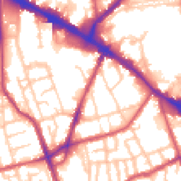 Daytime road noise heatmap for SE15 1AQ