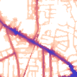 Daytime road noise heatmap for SE15 1AS