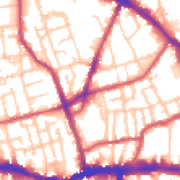 Daytime road noise heatmap for SE15 1AU