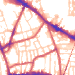 Daytime road noise heatmap for SE15 1AX