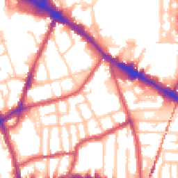Daytime road noise heatmap for SE15 1AY