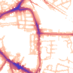Daytime road noise heatmap for SE15 1BF