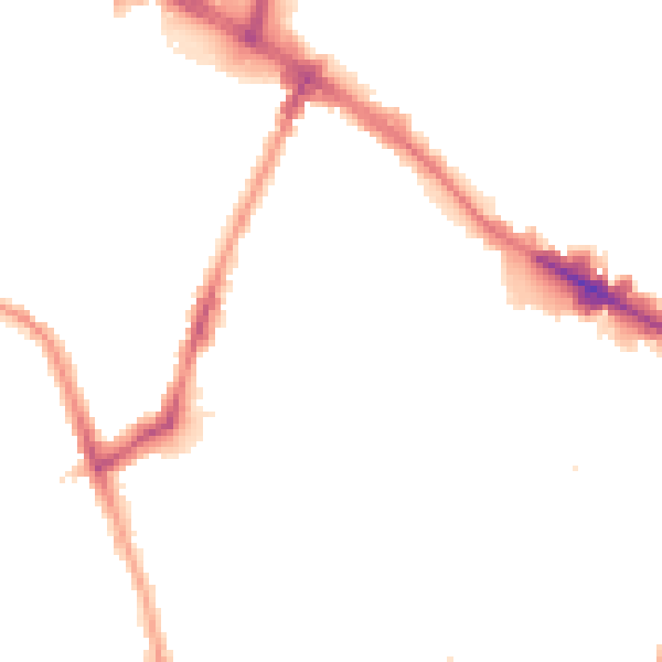 Night-time road noise heatmap for SE15 1BG