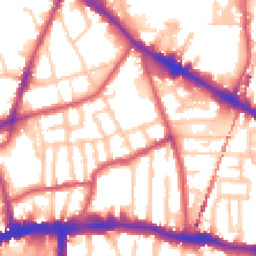 Daytime road noise heatmap for SE15 1DF