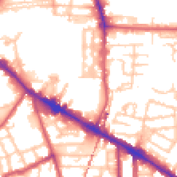 Daytime road noise heatmap for SE15 1EG