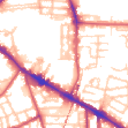 Daytime road noise heatmap for SE15 1EH
