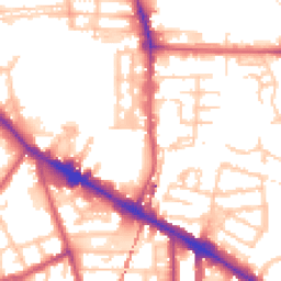Daytime road noise heatmap for SE15 1EQ