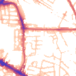 Daytime road noise heatmap for SE15 1ET