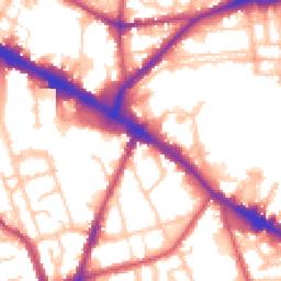 Daytime road noise heatmap for SE15 1JB