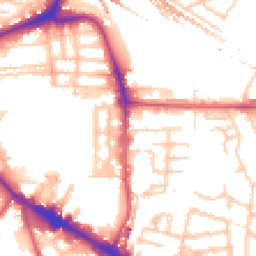 Daytime road noise heatmap for SE15 1NS