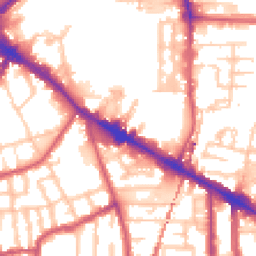 Daytime road noise heatmap for SE15 1PB