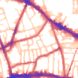 Daytime road noise heatmap for SE15 1QG