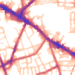 Daytime road noise heatmap for SE15 1SH