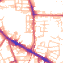 Daytime road noise heatmap for SE15 1SX