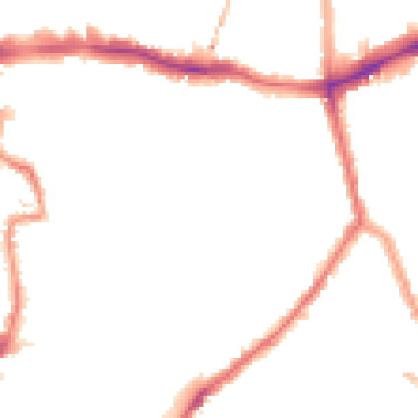 Night-time road noise heatmap for SE15 2BY
