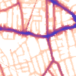 Daytime road noise heatmap for SE15 2DN