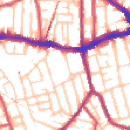 Daytime road noise heatmap for SE15 2DW