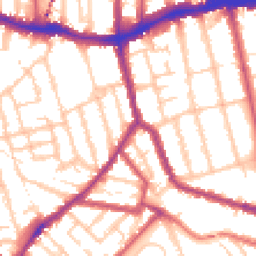 Daytime road noise heatmap for SE15 2DX