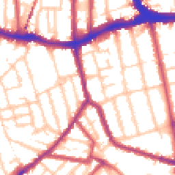 Daytime road noise heatmap for SE15 2HY