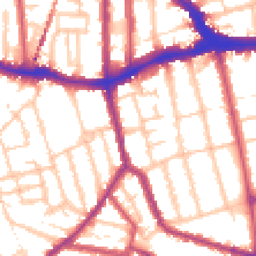 Daytime road noise heatmap for SE15 2JA