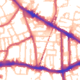 Daytime road noise heatmap for SE15 2LD