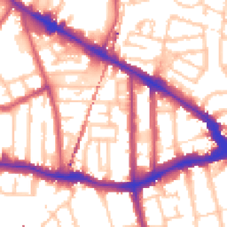 Daytime road noise heatmap for SE15 2LF