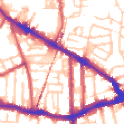 Daytime road noise heatmap for SE15 2LQ