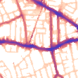 Daytime road noise heatmap for SE15 2NX