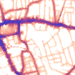 Daytime road noise heatmap for SE15 2QE