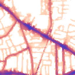 Daytime road noise heatmap for SE15 2RP