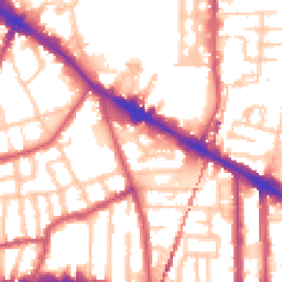 Daytime road noise heatmap for SE15 2RT