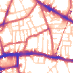 Daytime road noise heatmap for SE15 2TZ