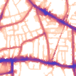 Daytime road noise heatmap for SE15 2UN