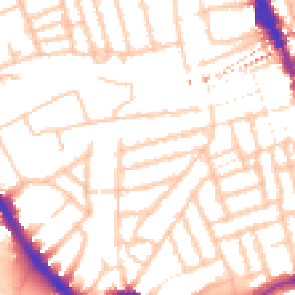 Daytime road noise heatmap for SE15 4AW