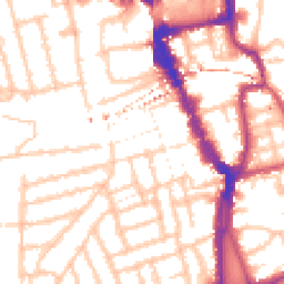 Daytime road noise heatmap for SE15 4BD
