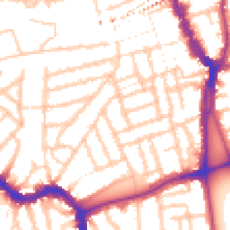 Daytime road noise heatmap for SE15 4BF