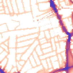 Daytime road noise heatmap for SE15 4BW