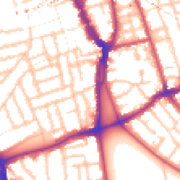 Daytime road noise heatmap for SE15 4JP