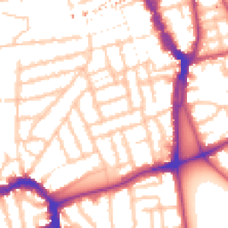 Daytime road noise heatmap for SE15 4JU