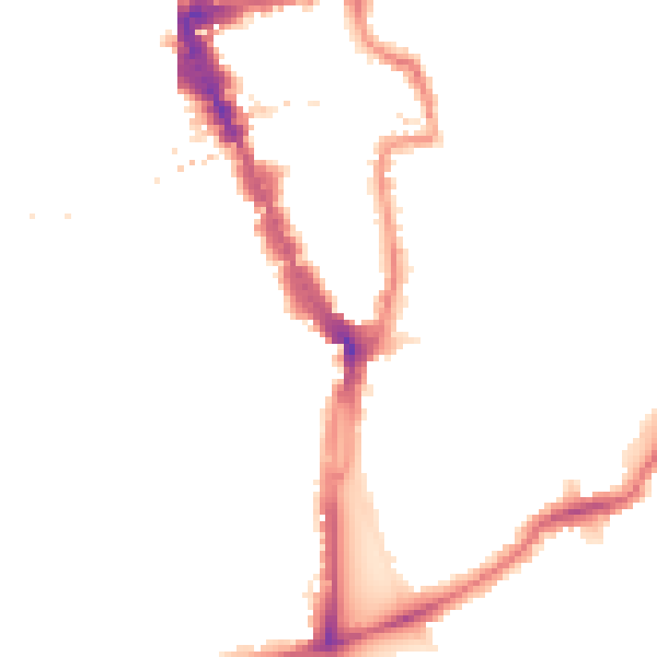 Night-time road noise heatmap for SE15 4NF