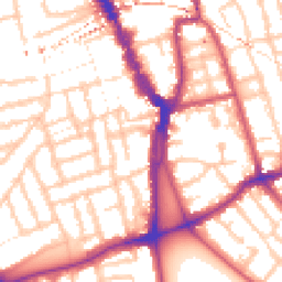 Daytime road noise heatmap for SE15 4NS