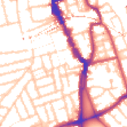 Daytime road noise heatmap for SE15 4NZ