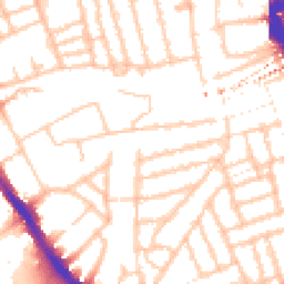 Daytime road noise heatmap for SE15 4PR