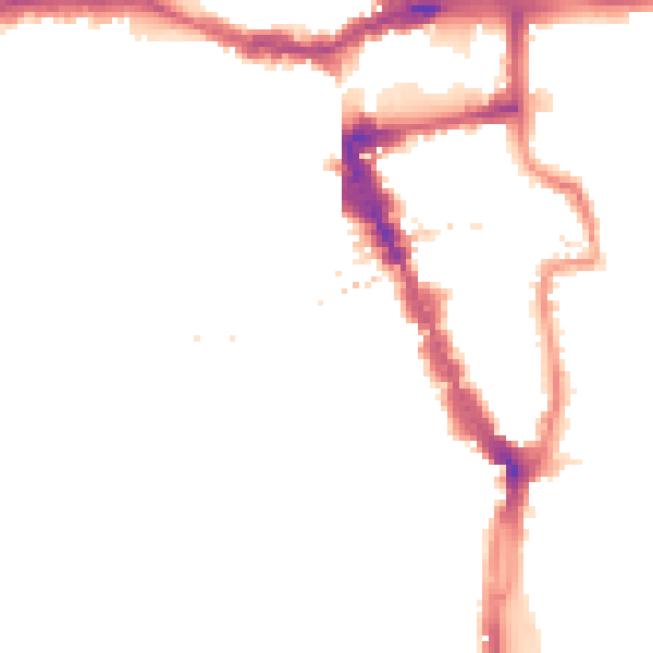 Night-time road noise heatmap for SE15 4QS