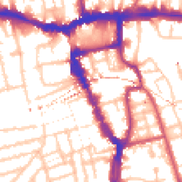 Daytime road noise heatmap for SE15 4ST