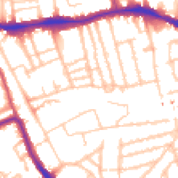 Daytime road noise heatmap for SE15 5AX