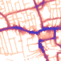 Daytime road noise heatmap for SE15 5EB