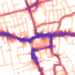 Daytime road noise heatmap for SE15 5ED