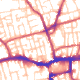Daytime road noise heatmap for SE15 5GY